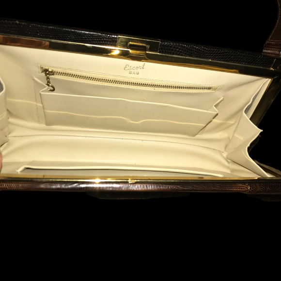 ESCORT 1950'S EXOTIC ALLIGATOR HANDBAG - Picture 9 of 9